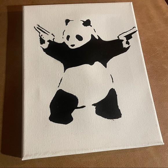 Banksy replica panda 🐼 painting - Picture 2 of 5